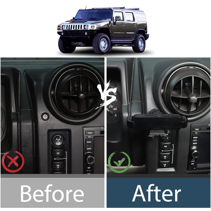 Lcojicep Car Phone Holder Compatible with Hummer H2 2003-2007 Car Phone Mount Accessories, for All Mobile Phones (Style D)
