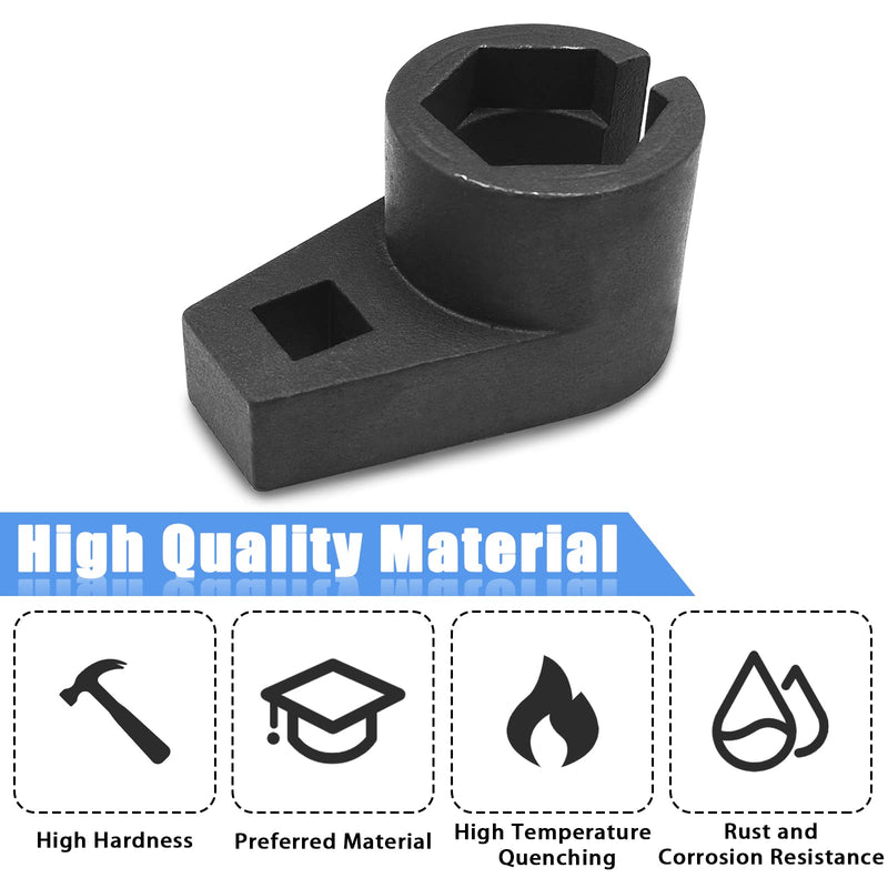 Offset Oxygen Sensor Socket, 3/8-Inch Drive, 7/8-Inch (22mm), Wire Gate Accesses Sensor from Side, Preventing Damage to Wires, Universal for Most Cars