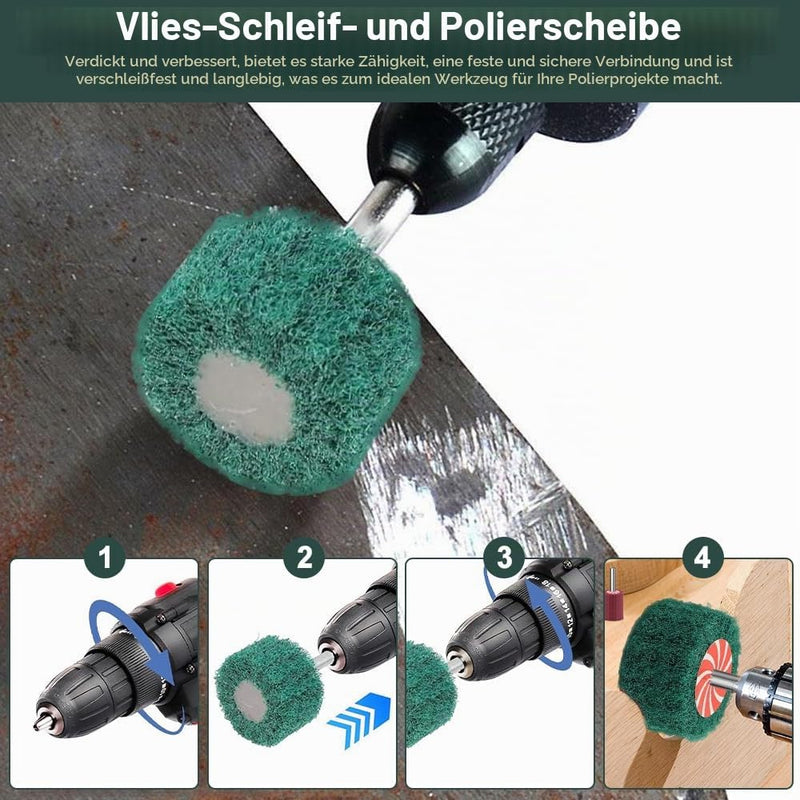 Pack of 10 Flap Sanders, 20/30/40/50/60 mm Fleece Sanding Discs, Flap Grinder Sanding Attachment for Cleaning and Removing Paint and Oxide, for Drills and Straight Sander (6 mm)