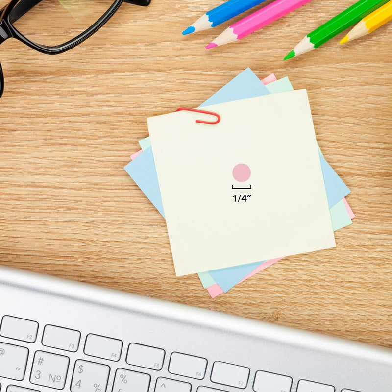 ChromaLabel 0.25 inch Pink Sticky Color Coding Dot Stickers, Ideal for Pricing, Office Supplies, Teachers, Comes with Handy Dispenser - Great for Retail, Manufacturing, Recreation