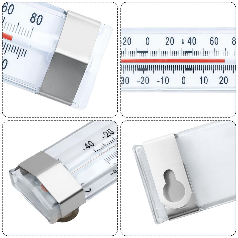 9 Pcs Freezer Kitchen Thermometer Refrigerator Thermometer Fridge Thermometer Freezer Cooler for Kitchen Restaurant Home Decoration