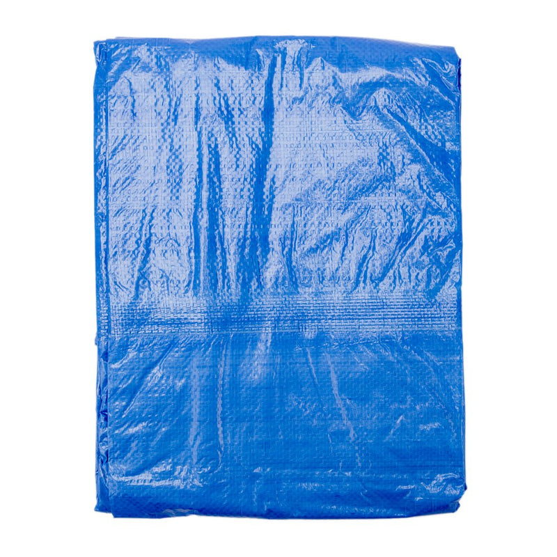 Grizzly Tarps by B-Air 6' x 8' Large Multi-Purpose Waterproof Heavy Duty Poly Tarp with Grommets Every 36", 8x8 Weave, 5 Mil Thick, for Home, Boats, Cars, Camping, Protective Cover, Blue 6' x 8'