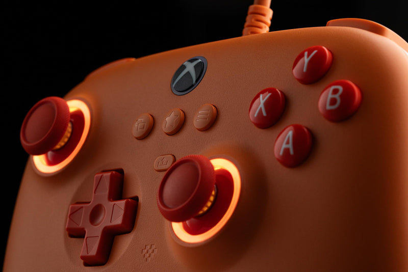 8BitDo Ultimate C Wired Controller for Xbox with Hall Effect Joysticks and Hall Triggers, RGB Lighting Fire Ring, Compatible with Xbox Series X|S, Xbox One, Windows 10/11 - Officially Licensed (Orange) Orange