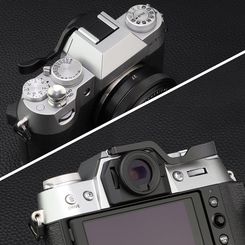 Haoge THB-XT30B Metal Hot Shoe Thumb Up Rest Hand Grip for Fujifilm XT50 Fuji X-T10 X-T20 X-T30 XT10 XT20 XT30 II Camera Black