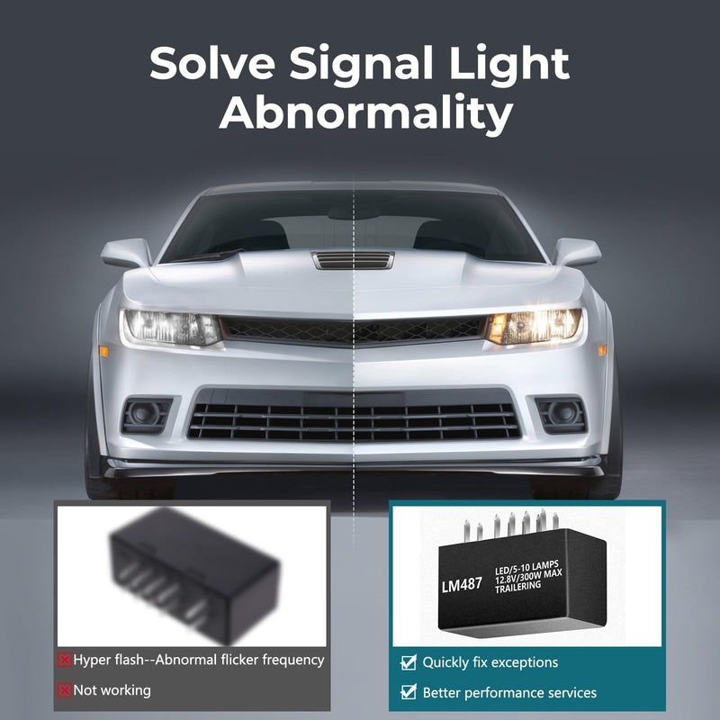 Hazard Warning and Turn Signal Flasher Relay Module, Compatible with 2003-2006 Yukon/Avalanche/Suburban/Sierra/Silverado Tahoe/GM/GMC, Replace LM487 10383321 15231201 15764135