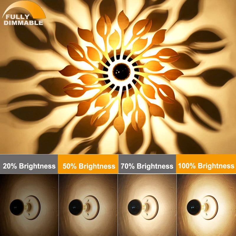 Half Chrome Light Bulb 6W (60 Watt Equivalent), Dimmable A19 A Shape 2700K Warm White Decorative LED Edison Bulb, Silver Tipped Light Bulbs E26 Base Pack of 4