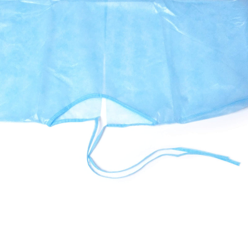 10 x Disposable Waterproof 40 GSM Protective Gowns - Non-Woven Fabric with 25% Polypropylene & 15% Polyethylene - CE One Size - Protection Category Class I - Professional Quality - Blue - Dmm-Europe