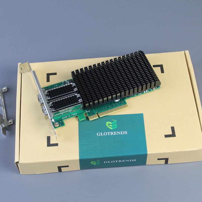 GLOTRENDS ST7369 2-Port 25Gb SFP28 Server Network Card with Mellanox ConnectX-4 Lx EN Controller, PCIe 3.0 X8 Interface, RDMA Over Converged Ethernet (RoCE), Not Infiniband