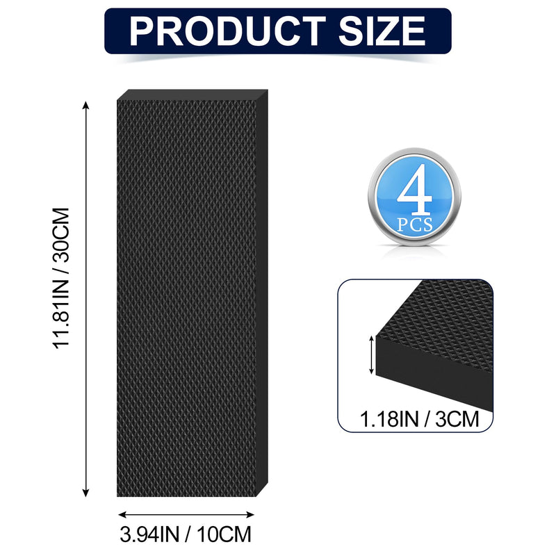 MYFAMIREA Garage Wall Protectors 4 Pack Car Door Protectors 1.18'' Ultra Thickness Garage Wall Guards Self Adhesive EVA Foam Wall Bumper Guards Wall Padding for Warehouse Parking (11.81'' x 3.94'') Black 11.81'' x 3.94'' x 1.18'' - 4P