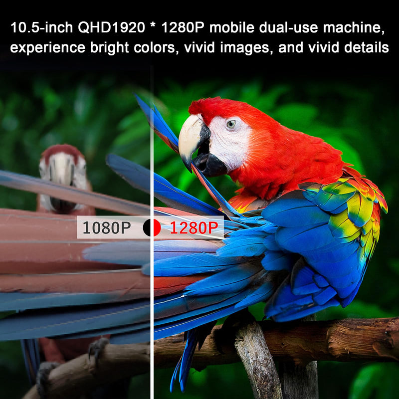 Portable Monitor for Laptop, 10.5" Screen Extender 1920x1280P IPS Travel Monitor 3:2, 500nits, 2000:1, w/45° Adjustable Stand, Standard HDMI USB-C Computer Display for Laptop PC Phone Mac PS4 Xbox 10.5" 1280P