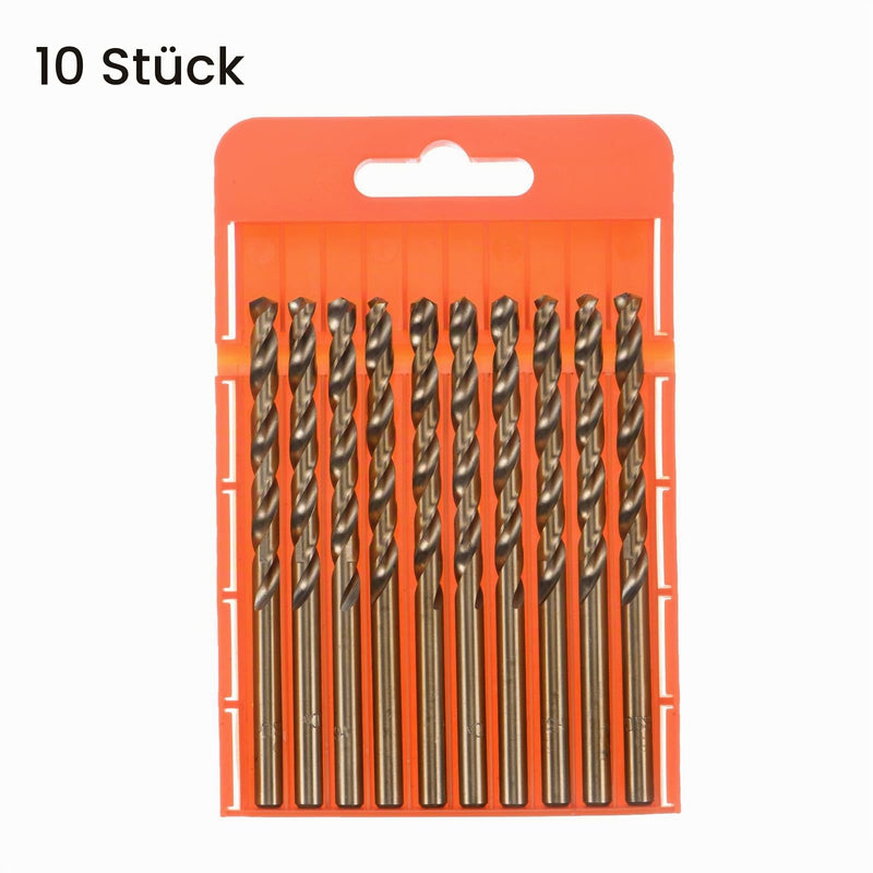 QUARKZMAN Metal Drill Bit 5mm M35 HSS Cobalt Twist Drill Tool Pack of 10 | For stainless steel, copper, wood, plastic and other hard materials 5mm