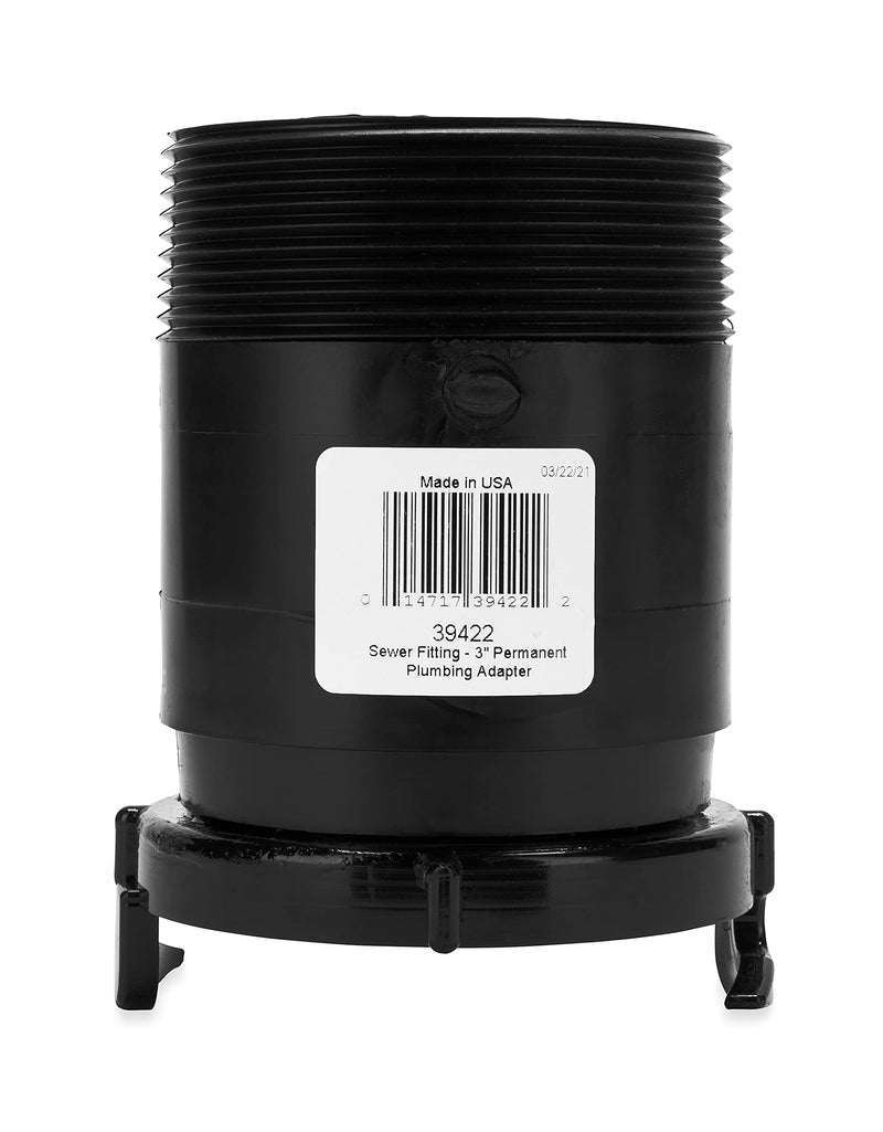 Camco Camper/RV Sewer Fitting Adapter | Features a Straight Fitting & Bayonet Fitting | Simple Camper Sewer Hose Hookup (39422) 1 Count (Pack of 1)