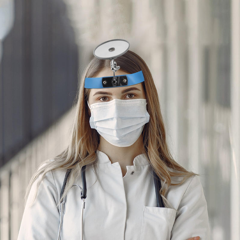 SHINEOFI ENT Head Mirror Adjustable Head Mirror with Strap Doctor Forehead Mirror for ENT Examinations Diagnostic for Nose Ear and Throat in the Clinic