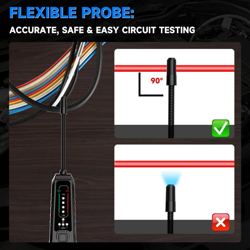 VSTM Wire Tracer Automotive Electrical Open & Short Finder, Circuit Breaker Finder, Circuit Tester, Fault Probe Cable Tracker, DC 6-42V Electrical Circuit Diagnostic Tool Black