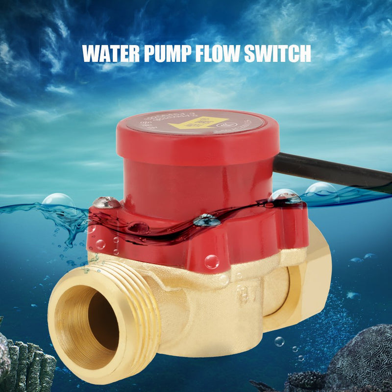 Water flow switch, flow switch flow switch 220V 0.5A G3/4"-3/4" thread water pump switch flow switch signal switch