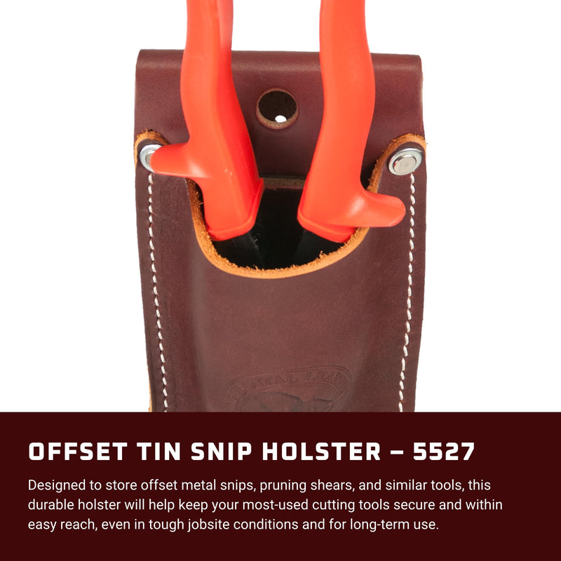 Occidental Leather Offset Tin Snip Holster - OxyRed - Fits Belts Up to 3" Wide - All-Day Comfort - Made in USA