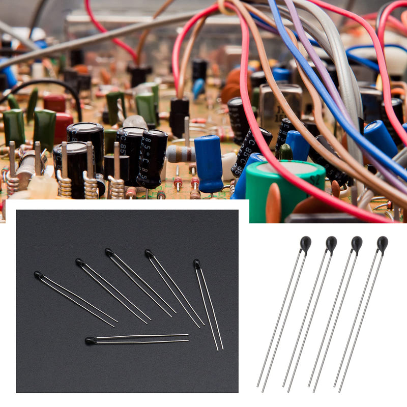 NTC Thermistors Resistor MF52-103/3950 10K Ohm -50-150 Temperature Sensor Thermistors with Negative Temperature Coefficient Pack of 100