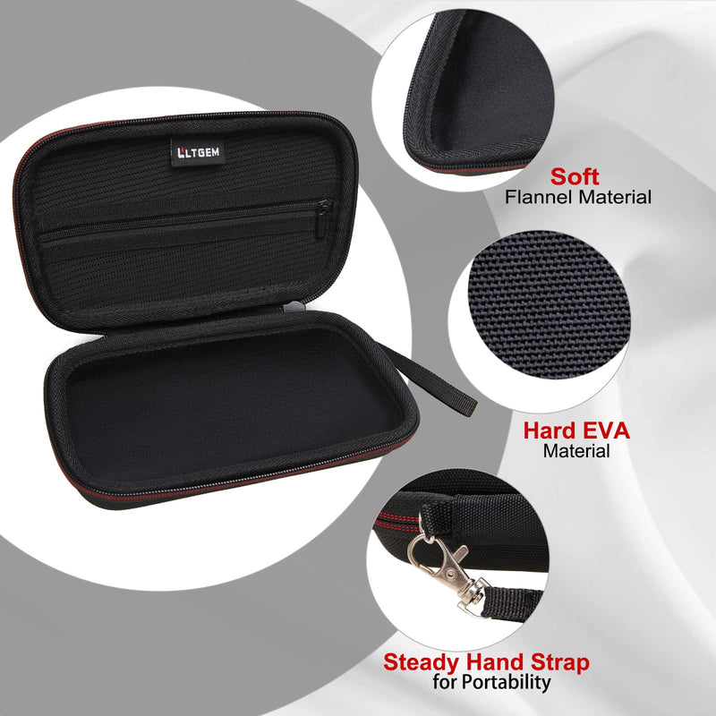 LTGEM Case Compatible with BACKBONE One Mobile Gaming Controller 2nd Gen/1st Gen, Handheld Gaming Console Portable Travel Holder for Cables Power Bank Accessories, Case Only (Black) 1.Black