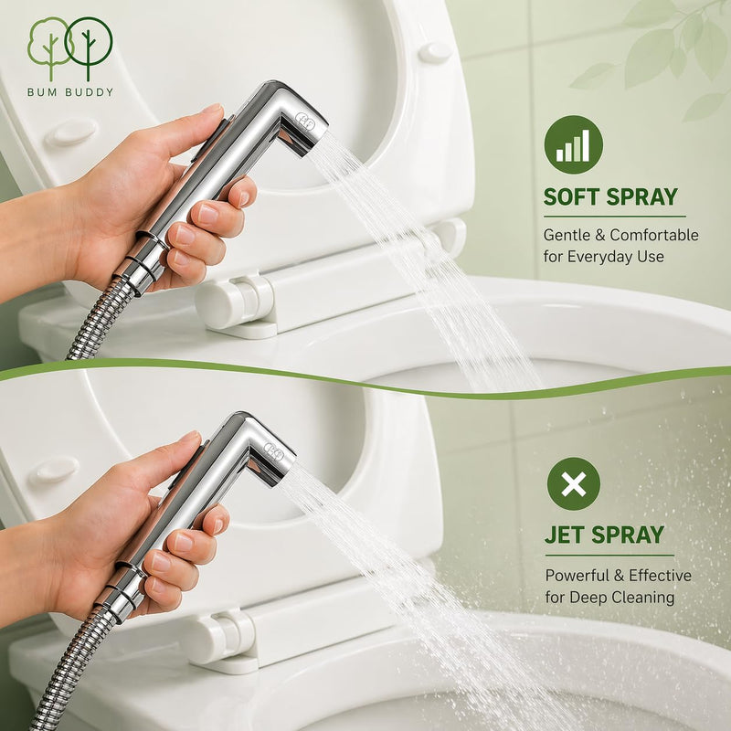 Handheld Bidet Sprayer for Toilet - Bum Gun Bidet Sprayer Kit with Adjustable Pressure, Bathroom Bidet Attachment, Cloth Diaper Sprayer, Feminine Wash, Easy Install NYLON NUT