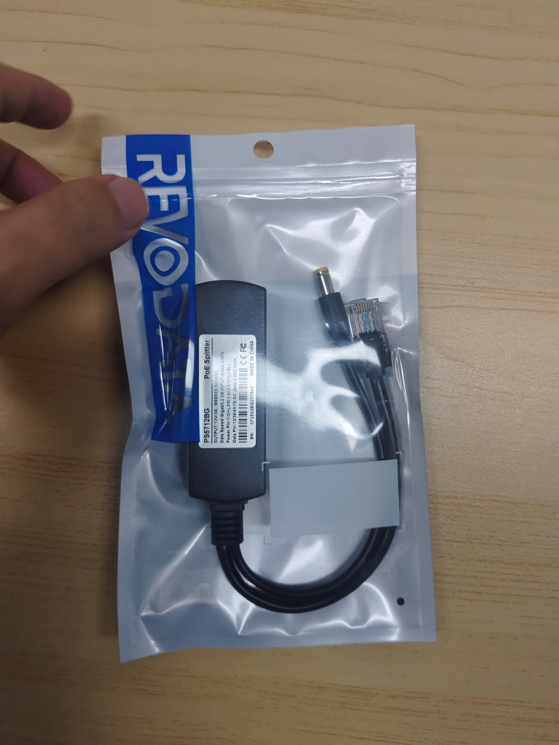 PoE Splitter Gigabit 36W 12V/3A, DC 5.5 * 2.1mm Plug PoE to DC 12V/3A Output, Gigabit Ethernet Comply IEEE802.3bt, Plug and Play (PS5712BG) 5.5 x 2.1mm (PS5712BG)