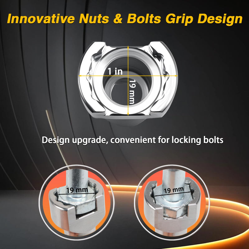 Stainless Steel 3/4" Strut Channel Adapter Nuts & Bolts Drill Bit Socket Wrench Tool for 19mm Bolt Head Compatible with 1-5/8" 2-7/16" 3-1/4"Channels and Struts with drill bit