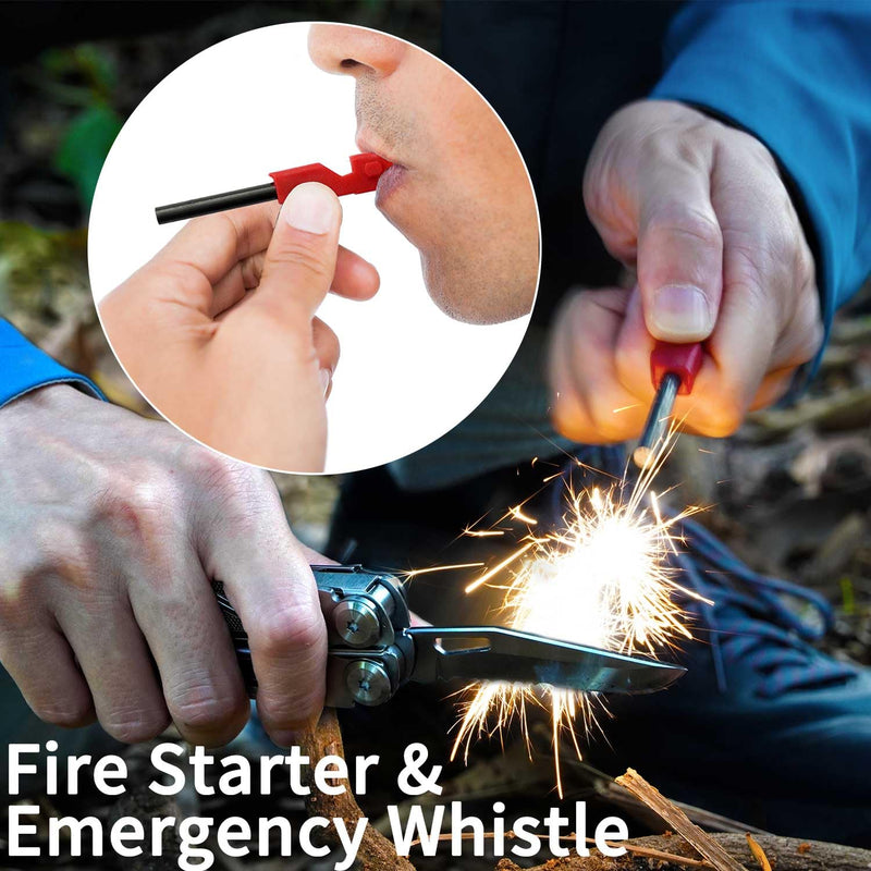 ROCKTOL Multitool SK04, VG-10 Blade, 22-in-1 Multi-tool Pliers with Fire Starter, Emergency Whistle, Glass Breaker, Safety Locking and Nylon Sheath for Survival, Camping, multi tool for men VG-10 Knife Blade