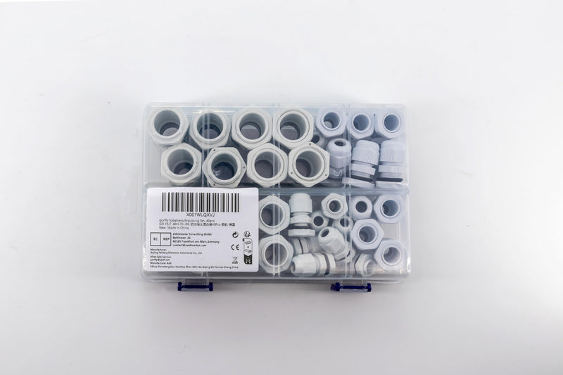 Cable gland set, Gorffy 40 pieces IP68 cable gland waterproof M12 M16 M20 M25, cable glands for outdoor garden switch box junction box, plastic nylon cable glands 40 pieces