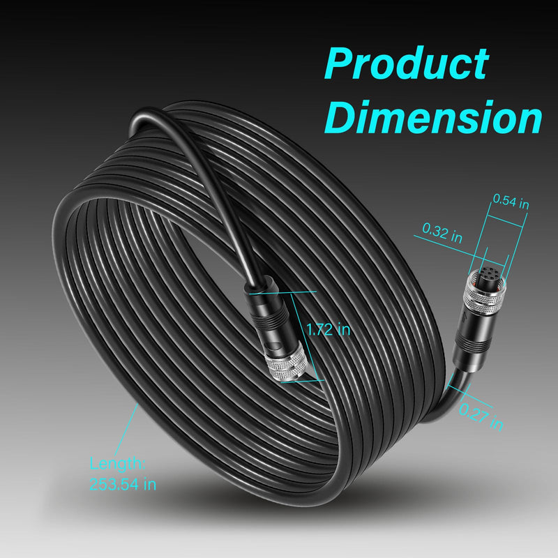 720073-3 20 Feet Ethernet Cable AS EC 20E Replacement Part for Humminbird Black Fit for Helix, APEX, SOLIX and Onix Models