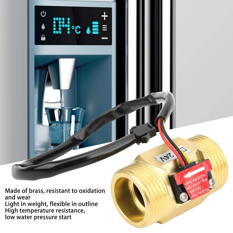 YF-B10 Water Flow Sensor with Hall Effect Flow Meter Switch G1 DC24V 2-50 L/min