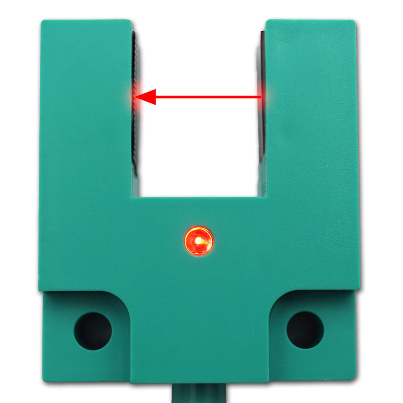 Fork Light Barrier 6 to 36 Volt NO PNP Detection Range 15 mm U-Photoelectric Light Sensor (15 mm - PNP NO) 15 mm - PNP NO
