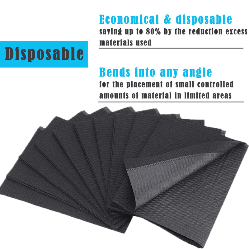 Black Dental Bibs, LEAYOKA 35 Pieces Disposable Tattoo Bibs Waterproof Tattoo Table Covers Clean Pad Patient Bibs Tattoo Covers Supplies Dental Dry... 2014A-35pcs