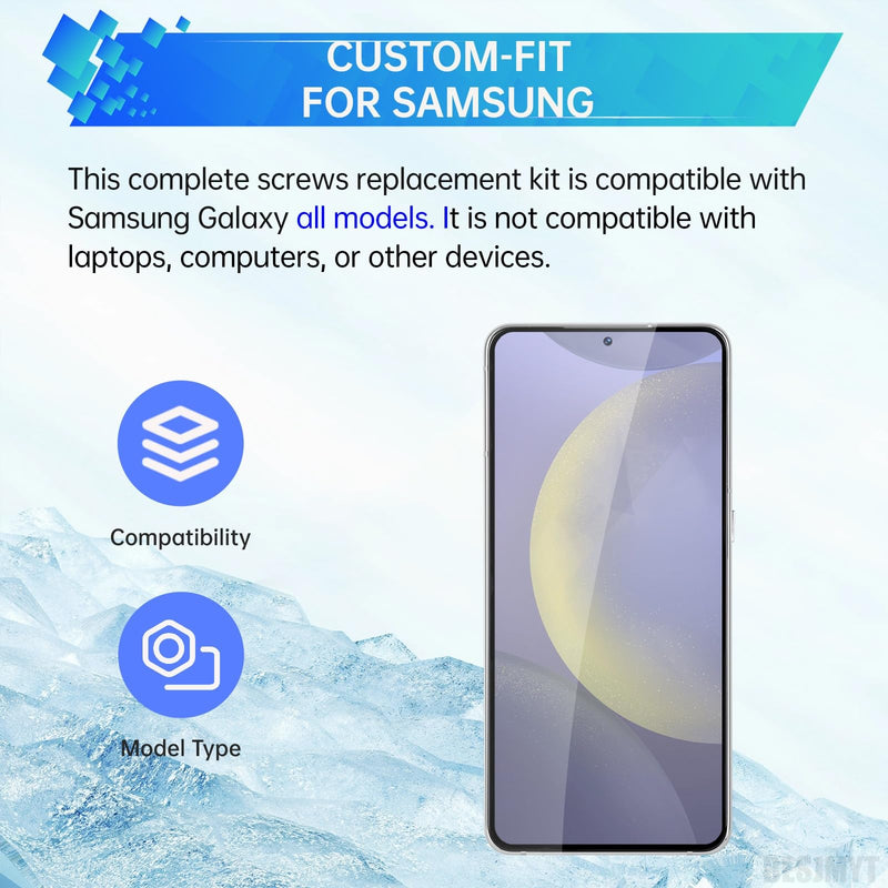 for Samsung Galaxy Mobile Phone Full Complete Screws Replacement Kit for All Models A13 S24 Note Plus Ultra Internal Screw Fix Inner Parts