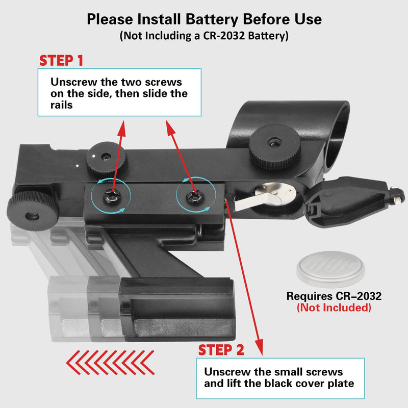 Red Dot Finderscope - Star Pointer Viewfinder Astronomical Telescope Accessories with Slide-in Bracket