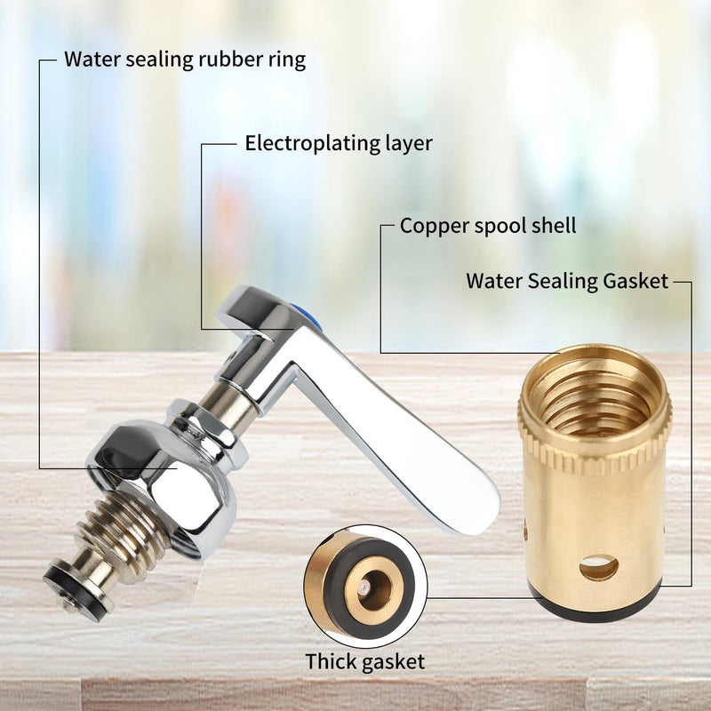 KWODE Replacement Brass Hydraulic Control Spindle Assembly Cartridge Faucet Valve for Bathroom Kitchen Wall Mount Commercial Faucet (1 Pair Hot & Cold)