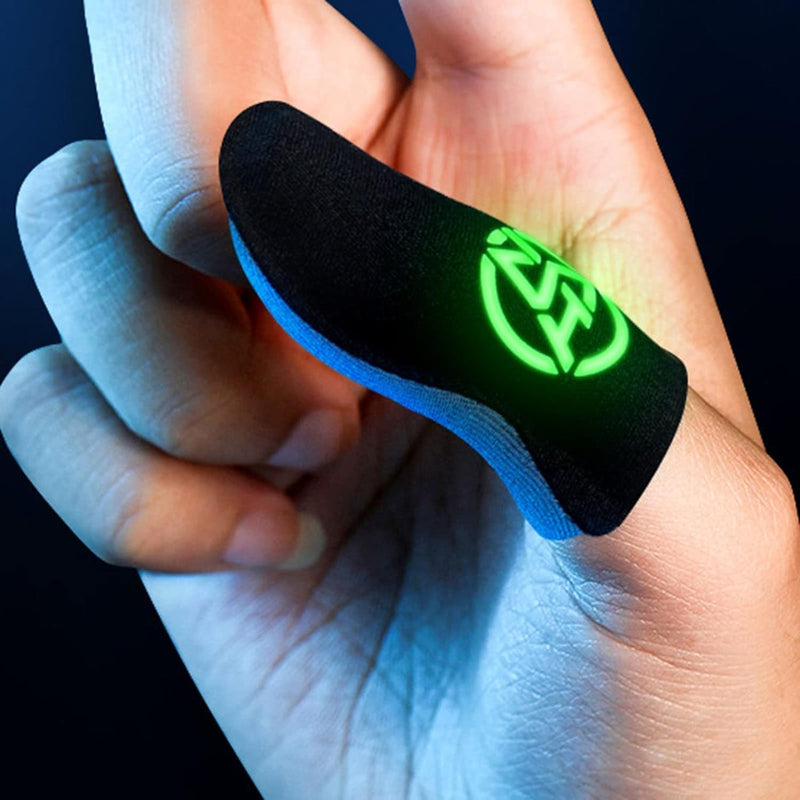 2Pcs Black Game Fingertip Gloves for Sweatproof Anti-Slip Finger Sleeve Breathable Gaming Finger Cover Thumb Gloves for Mobile Gaming Grip Pain-Relief Mobile Phone Gaming Finger, Gaming Accessories