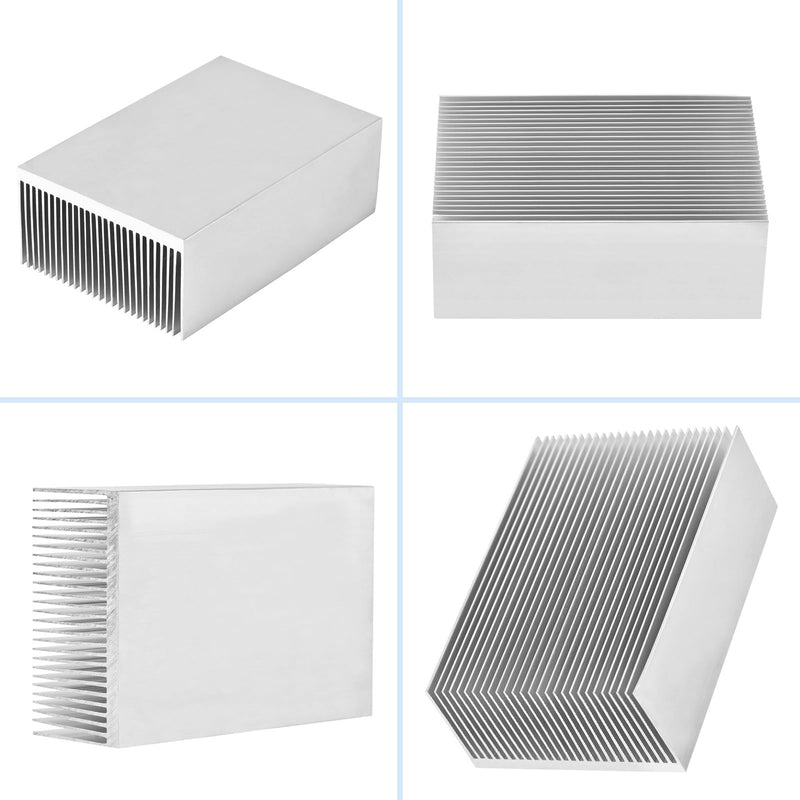 Heatsink, aluminum heatsink PC cooling fins cooler set heatsink for LED amplifier transistor IC module, 100 x 69 x 36 mm