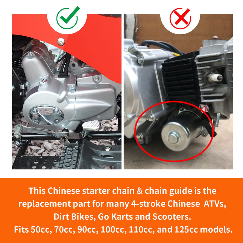 Starter Chain for Chinese 4-Stroke 50cc 70cc 90cc 110cc 125cc ATV Dirt Bike Go Kart 25H 62 Links