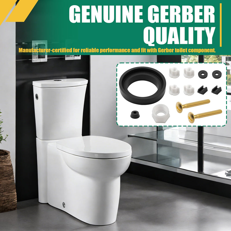 99-660 Tank to Bowl bolt & gasket kit for Gerber Toilets,Repair Parts for Gerber 99-025,G0099025,99-856, G0099856 Tank to Bowl Assembly Kit for Avalanche AV2889X, WS2889X & LS28890 Tanks Coupling Kits
