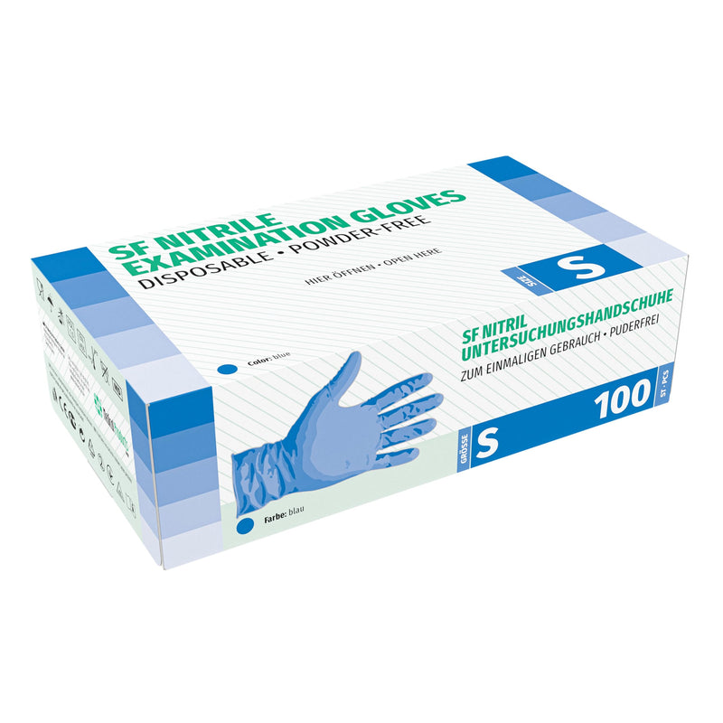Nitrile Gloves Pack of 1000 10 Boxes (S, Blue) Disposable Gloves, Disposable Gloves, Examination Gloves, Nitrile Gloves, Powder-Free, Latex-Free, Non-Sterile, Latex-Free, Blue, Disposable Gloves S (Pack of 1000)