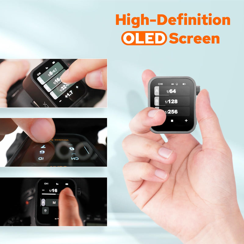 Godox X3-C Wireless Flash Trigger for Canon Cameras, 2.4G Wireless X System TTL Autoflash HSS1/8000s OLED High Brightness Touchscreen 16 Groups and 32 Channels Built-in 850mAh Lithium Battery