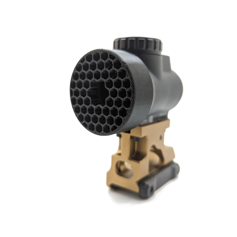 Hammy3DPrints Open Center Killflash Hex Anti-Reflection Device Compatible with Trijicon MRO/MRO HD and MRO Patrol (Black, MRO/MRO HD (Not Patrol))