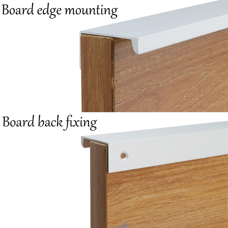 11.8 Inch Silver Finger Pulls 10Pcs, 8.82 Inch Hole Spacing, Aluminum Alloy Edge Pulls Furniture Handle, Back Mount Concealed Handles for Cabinets, Cupboard, Drawer, Dresser, Wardrobe 300mm/11.8" Straight Edge