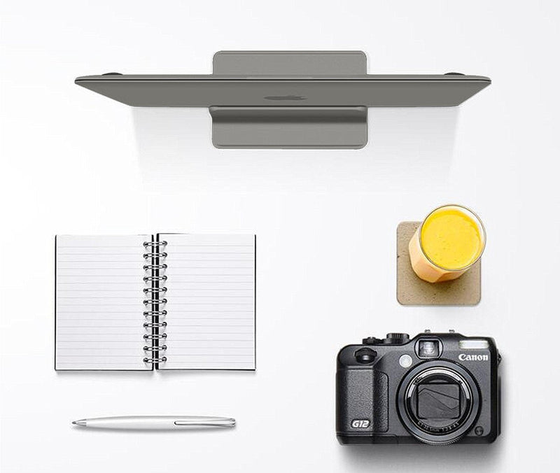 Vertical Laptop Stand for Desk [Adjustable] Sturdy Aluminum Dock Fits All Laptops (up to 20.3 inches) Space Saving, Modern Compact Holder, Compatible with MacBook Pro/Air, Surface, HP, Dell (Gray) Gray