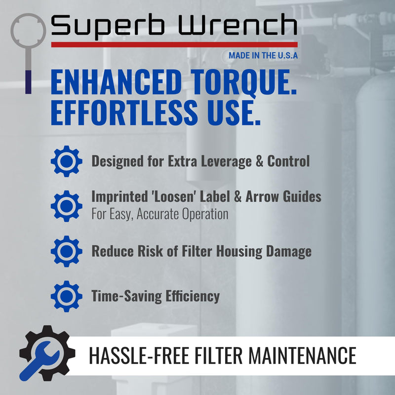Superb Wrench SPBW-1 Heavy Duty Metal Water Filter Housing Wrench (4.8 inch Inside Diameter)