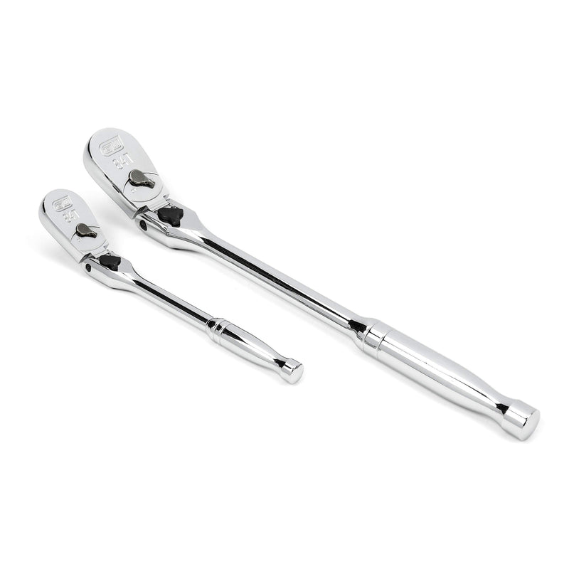 GEARWRENCH 2 Piece Drive 84 Tooth Locking Flex Head Teardrop Ratchet set - 81274A-07 2 Pc. Locking Flex New Version