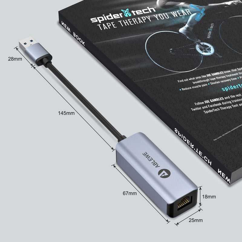 Vilcome USB 3.0 to 100/1000 Gigabit Ethernet LAN Network Adapter, Driver Free RJ45 Internet Adapter Compatible with MacBook Surface Pro Laptop PC