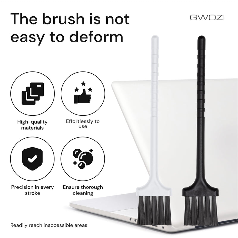 Keyboard Brush - Plastic Small Cleaning Brush for Juicer, Coffee Machine, Set of 2 - Computer & Laptop Anti Static Brush - Narrow Keyboard Brush Cleaner for Window Track, Office, Home