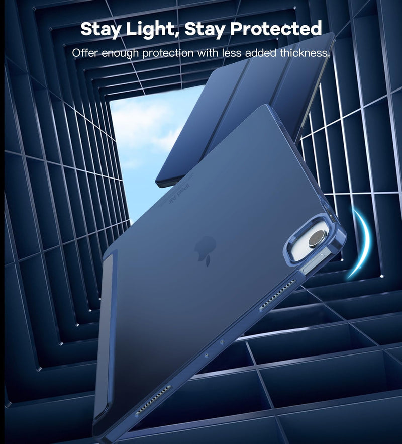 TiMOVO for New iPad Air 13 inch Case M2 2024, iPad Pro 12.9 2022/2021(6th/5th Gen) Case, Slim Stand Cover for iPad Air 13-inch, Auto Wake/Sleep Smart Shell with Translucent Back, Navy Blue