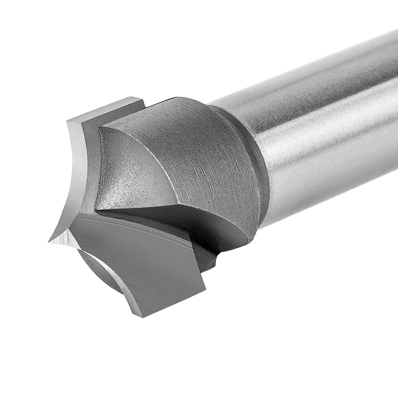SpeTool 3/8" Radius Point Cutting Rounover Router Bits 1/2 Inch Shank 3/4" Cutting Diameter , 2 Flute Solide Carbide Tipped Round Over CNC Router Bit for Woodworking Engraving Tool R3/8-D1/2