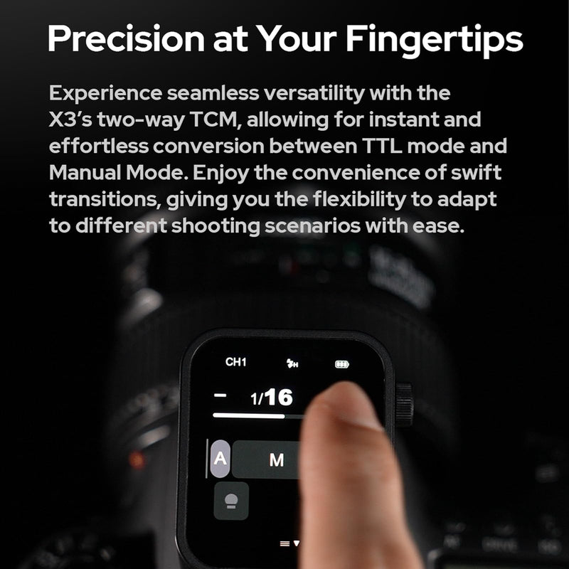 Godox X3-N TTL Wireless Flash Trigger for Nikon Camera, OLED Touchscreen Flash Transmitter,Built-in Lithium Battery Support Quick Charge(Godox Xpro-N/XProII-N Upgrade Version)